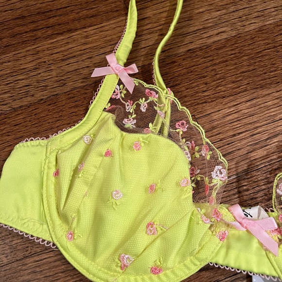 For Love and Lemons Neon Wild Rose Bra - Picture 9 of 9